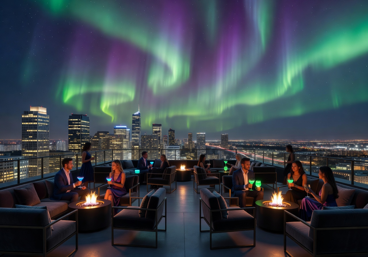 Aurora Sky Bar rooftop cocktail lounge