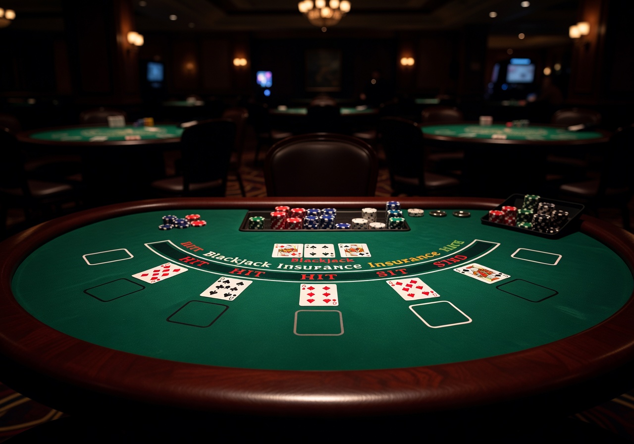 Blackjack card table