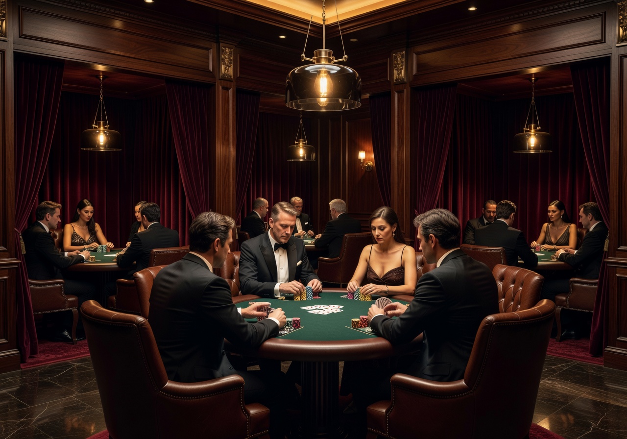 Exclusive VIP gaming lounge with private tables