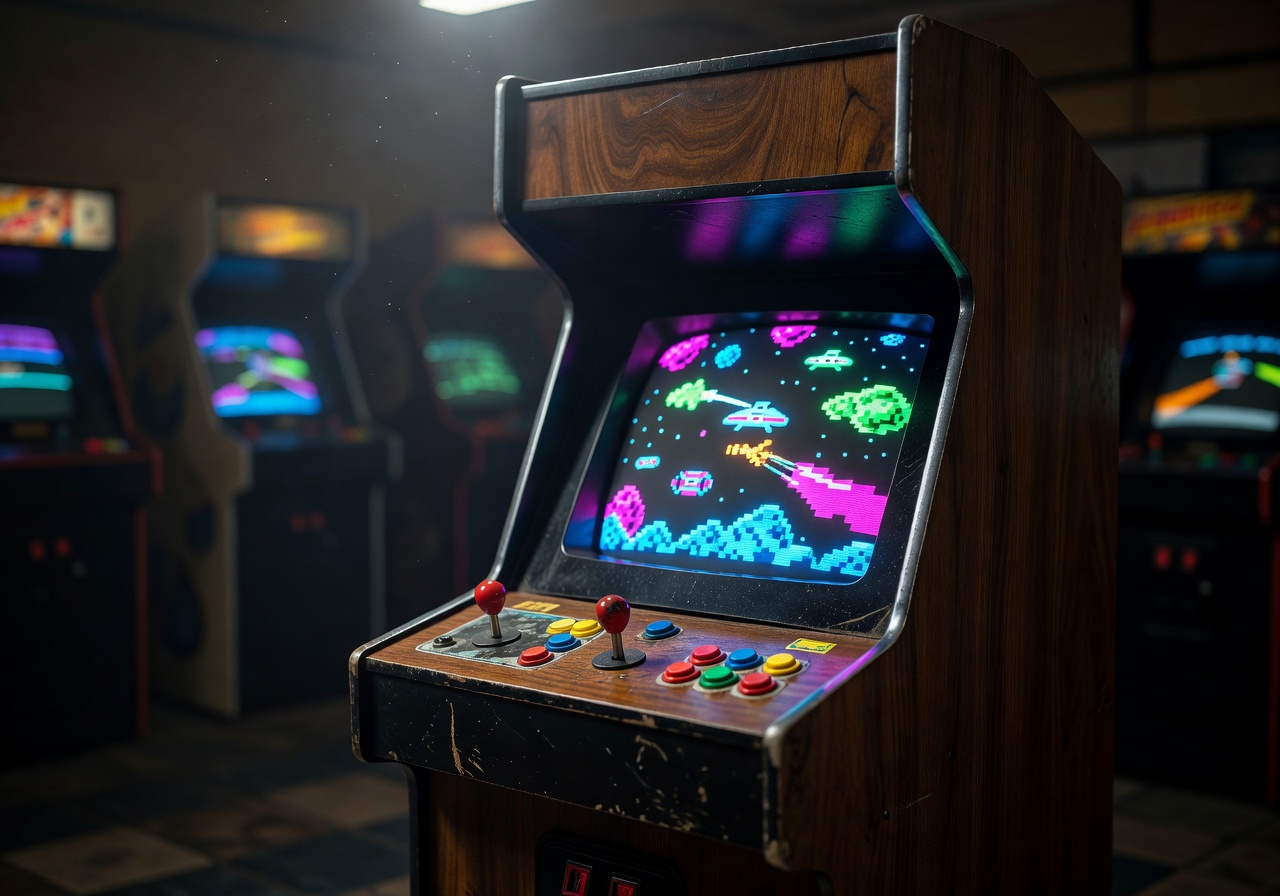 Retro arcade machine